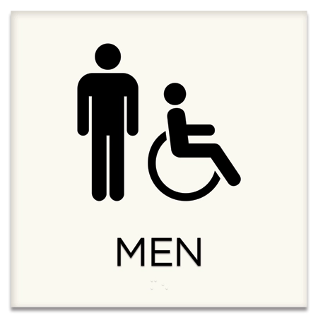 Men Sign w/Male & ISA Symbols