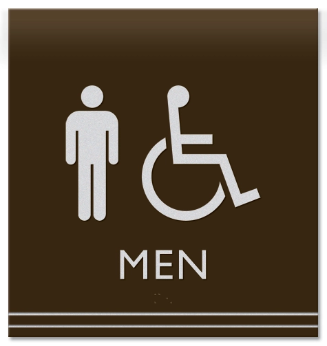 Men Sign w/Male & ISA Symbols