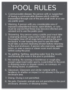 Minnesota Pool Rules Sign