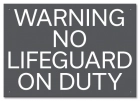 Missouri No Lifeguard Sign