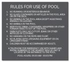 Mobile County, Alabama Pool Rules Sign