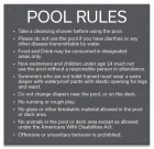 Montana Pool Rules Sign