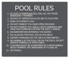 Montgomery County, Alabama Pool Rules and Regulations Sign