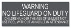 Nebraska No Lifeguard Sign
