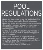 Nebraska Pool Regulations Sign