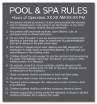 New Jersey Pool and Spa Rules Sign