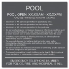 New York City Pool Rules Sign