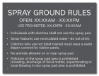 New York City Spray Ground Rules Sign
