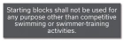 New York City Starting/Diving Blocks Pool Sign