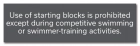 New York Starting/Diving Blocks Pool Sign