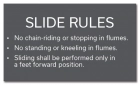 New York White-Water Slide Rules Sign