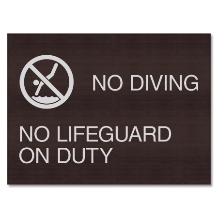 No Diving No Lifeguard on Duty