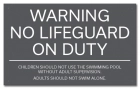 North Carolina No Lifeguard On Duty Sign