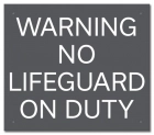 North Carolina No Lifeguard Sign for Wading Pools