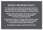 'Notice: Weapons Policy' Sign - FL Compliant - Acrylic Version