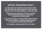 'Notice: Weapons Policy' Sign - FL Compliant - Celtec Version