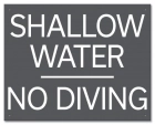 Ontario Shallow Water No Diving Sign