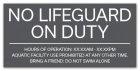 Oregon No Lifeguard On Duty Sign