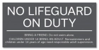Oregon No Lifeguard On Duty Sign