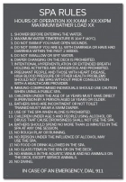 Oregon Spa Rules Sign
