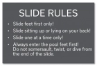Oregon Waterpark Slide Rules Sign