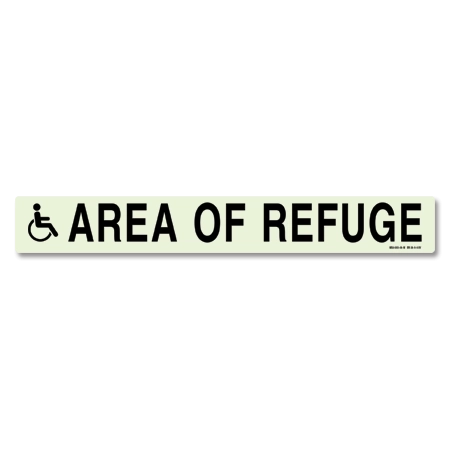 Photoluminescent Area of Refuge Sign