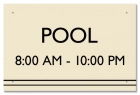 Pool Hours Sign