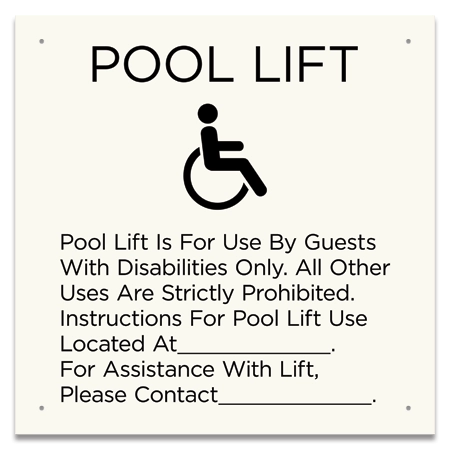 Pool Lift Rules w/ISA Symbol