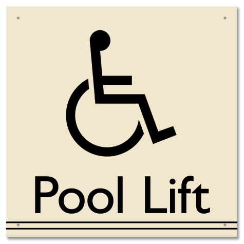 Pool Lift w/ISA Symbol - Large