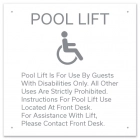 Pool Lift w/ISA Symbol - Large