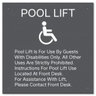 Pool Lift w/ISA Symbol - Large