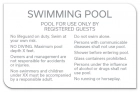 Pool Rules Sign