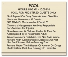 Pool Rules w/Hours
