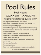 Pool Rules w/Hours (Registered Guests)
