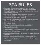 Prince Williams & Virginia Beach Spa Rules Sign