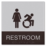 Restroom Sign w/Female & Dynamic ISA Symbols