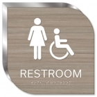 Restroom Sign w/Female & ISA Symbols