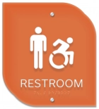 Restroom Sign w/Male & Dynamic ISA Symbols