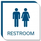 Restroom Sign w/Male & Female Symbols