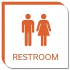 Restroom Sign w/Male & Female Symbols