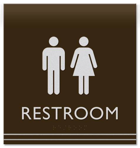Restroom Sign w/Male & Female Symbols