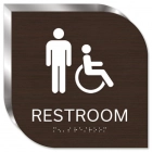 Restroom Sign w/Male & ISA Symbols