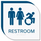 Restroom Sign w/Male, Female & Dynamic ISA Symbols