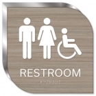 Restroom Sign w/Male, Female & ISA Symbols