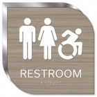Restroom Sign w/Male, Female & ISA Symbols - New York