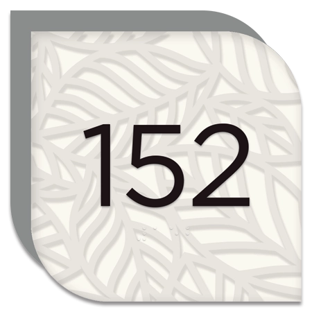 Room Number Sign - 3 Numbers with Pattern