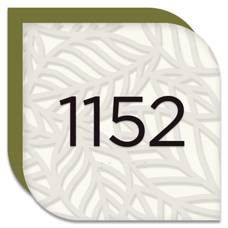Room Number Sign - 4 Numbers with Pattern