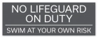 South Carolina No Lifeguard On Duty Sign