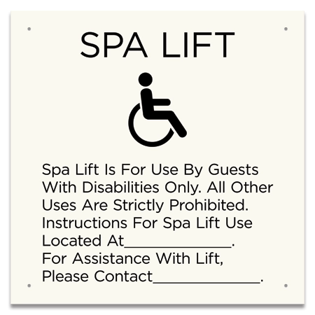 Spa Lift Rules w/ISA Symbol