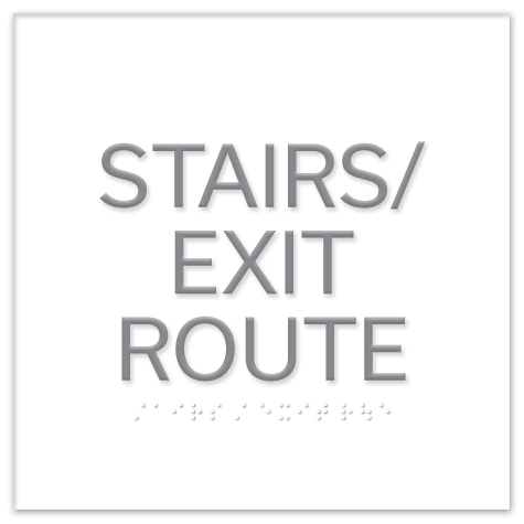 "Stairs/Exit Route" Egress Sign - CA Compliant